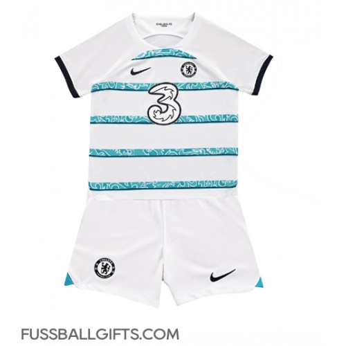 Chelsea Fußballbekleidung Auswärtstrikot Kinder 2022-23 Kurzarm (+ kurze hosen)